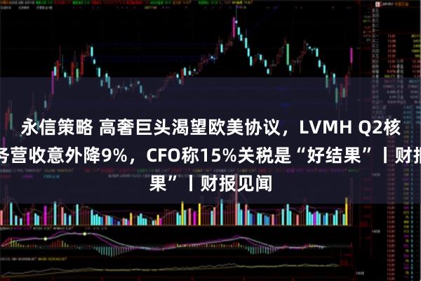永信策略 高奢巨头渴望欧美协议，LVMH Q2核心业务营收意外降9%，CFO称15%关税是“好结果”丨财报见闻